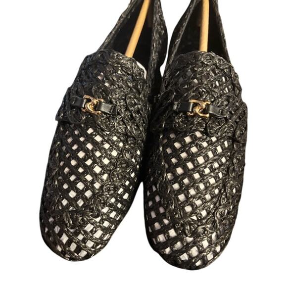 NIB Aerosoles Women's Hour Raffia Wicker Black Loafer, Size 5 - Picture 10 of 11